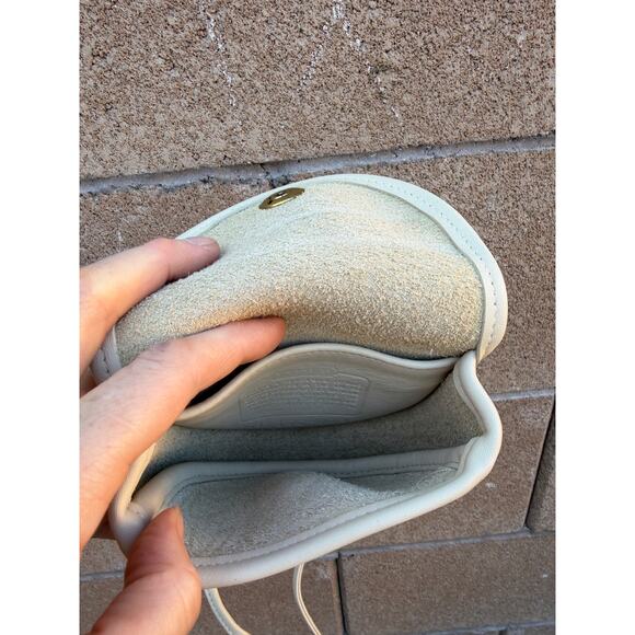 Vintage COACH Leather Mini Convertible Crossbody Belt Bag RARE Cream 9826 Purse - Picture 9 of 14